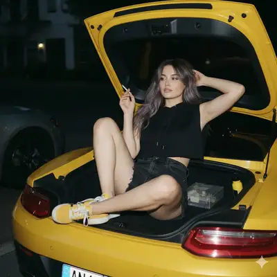 Edgy Car Trunk Portrait Prompt
