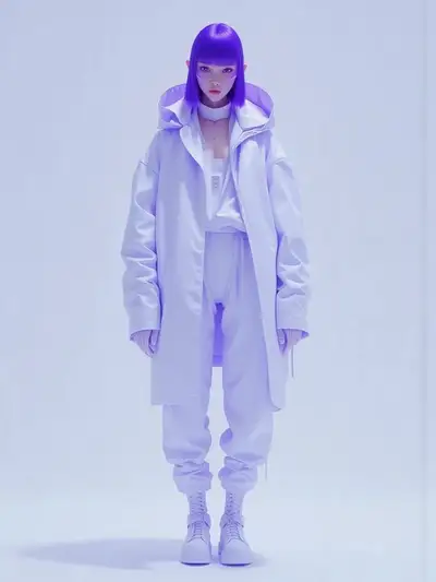 Semi-Realism Cyborg Full Body Prompt