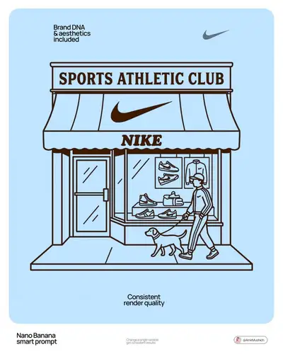 Vintage storefront brand poster generator with subject toggle