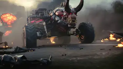War Buggy to Hybrid Beast Cinematic Shot