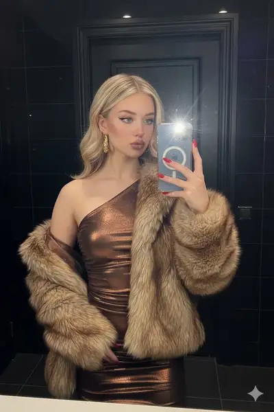 High-Fashion Mirror Selfie Portrait Prompt