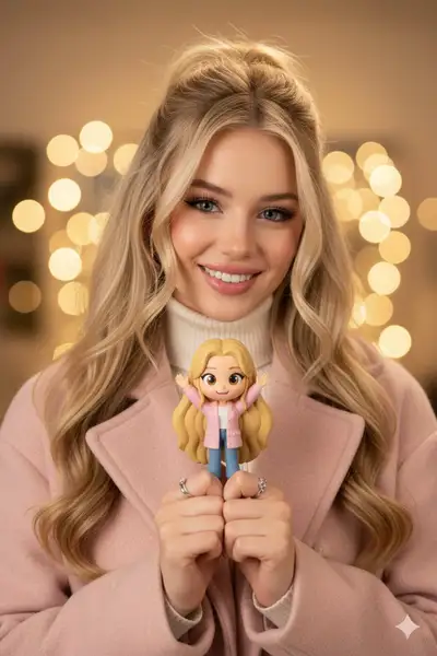 Cinematic Portrait with 3D Figurine