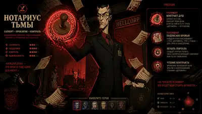 Dämonischer Bürokrat MOBA-Helden-Splash-Art