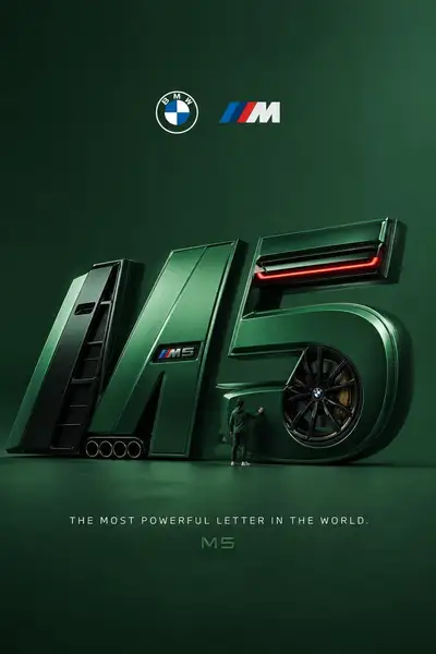 Surreal 3D brand object advertisement template