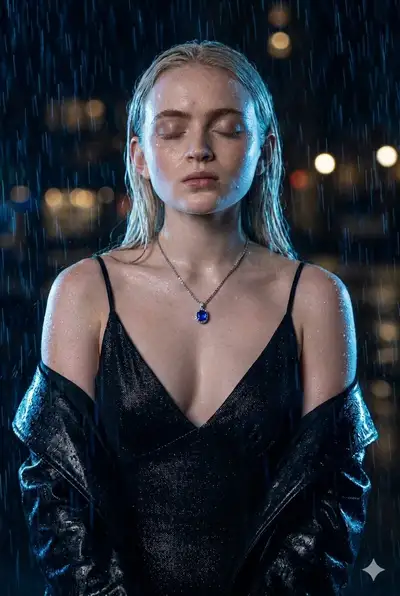 Cinematic Rainy Night Portrait