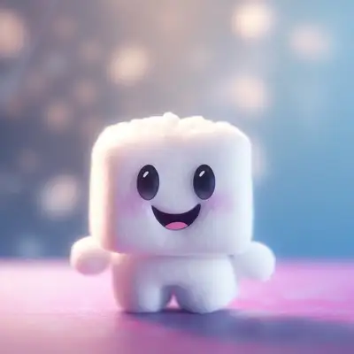 Kawaii Marshmallow Creature Portrait