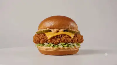 Spinning Chicken Burger Ingredient Separation