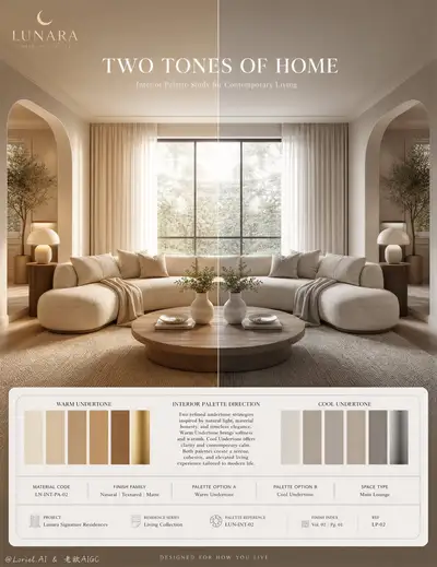 Luxury Real Estate Interior Color Palette Poster