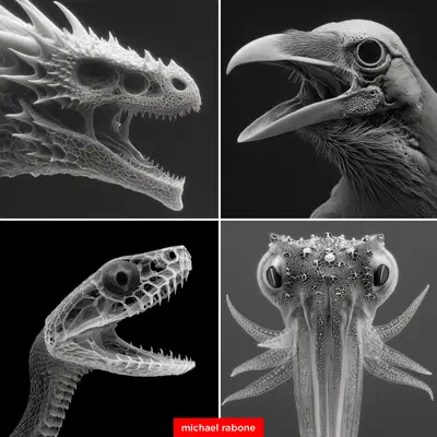 Electron Microscope X-Ray Photo Prompt