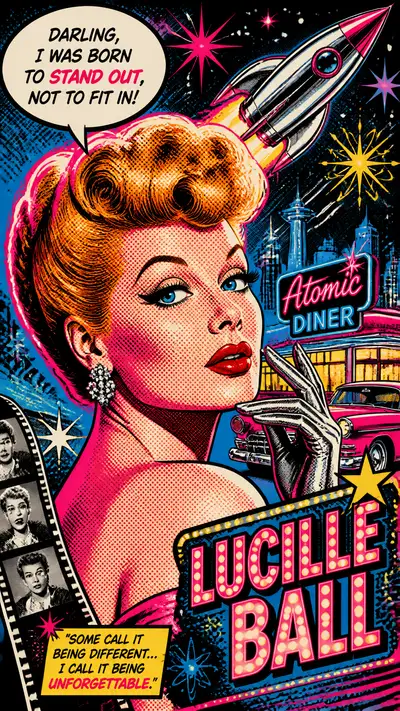 1950s Hollywood Pop-Art Portrait