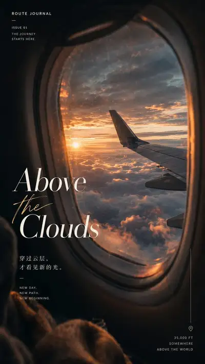 Cinematic Travel Window Narrative Poster