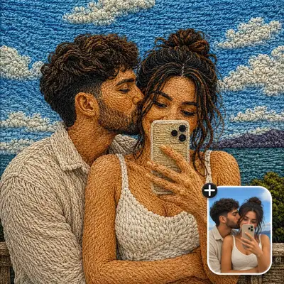 Photo to Embroidery Art Transformation Prompt