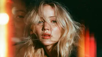 Stereoskopisches Jennifer-Lawrence-Filmfoto