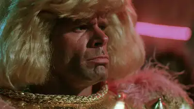 80s disco warrior power-up transformation video with tiger reveal