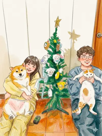 Cozy Slice-of-Life Watercolor Illustration Prompt