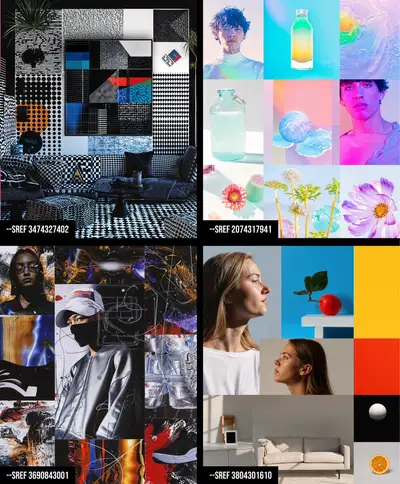 Midjourney Mood Board Style Code Prompt