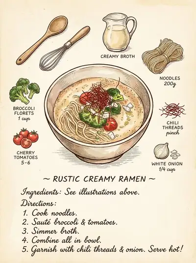 Illustration de recette de livre de cuisine vintage à partir d'une photo de plat