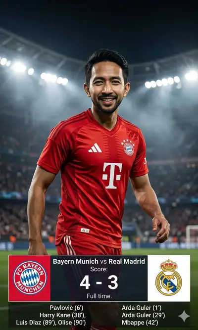 Cinematic Football Match Poster with Scoreboard