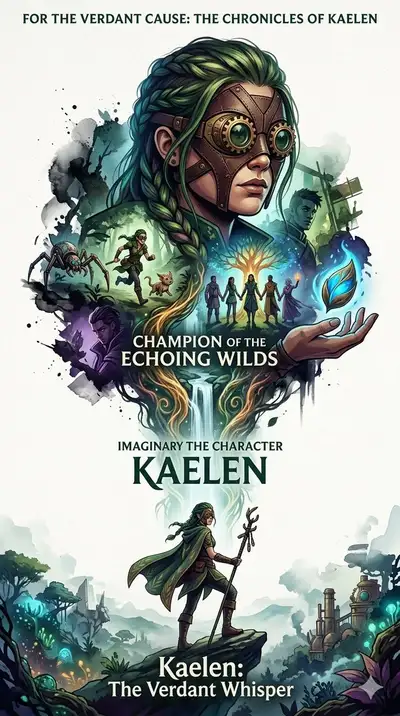 Kaelen: The Verdant Whisper - Heroic Propaganda Poster