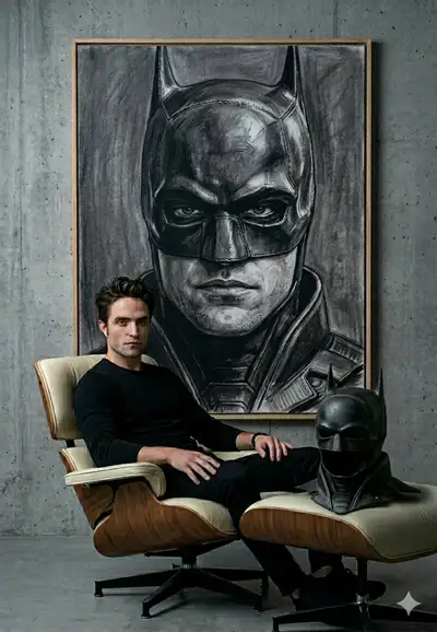 Batman Portrait in Eames Chair