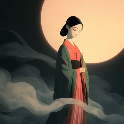 Geisha Walking Video Prompt
