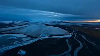 Iceland Fire and Ice Cinematic Aerial Prompt