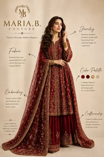 GPT Image 2 prompt for a luxury Pakistani fashion campaign poster