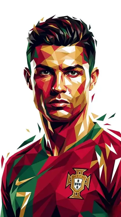 Geometric Low-Poly Portrait Illustration Prompt