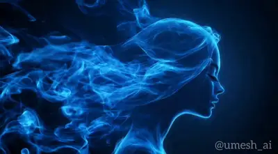 Blue Smoke Outline Subject