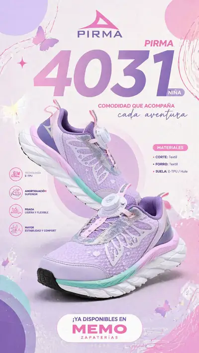 Pirma girls sneaker premium ad campaign