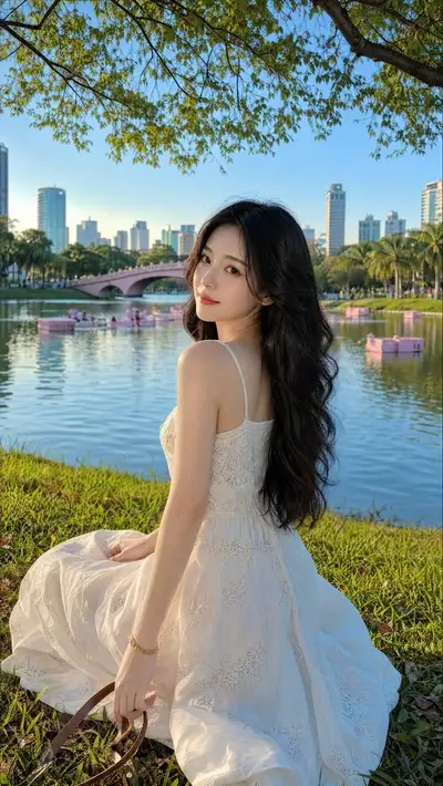 Golden Hour Lakeside Portrait