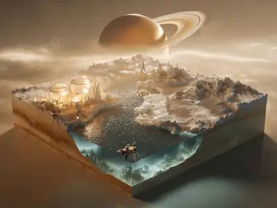 Titan's Frozen Plains with Rover