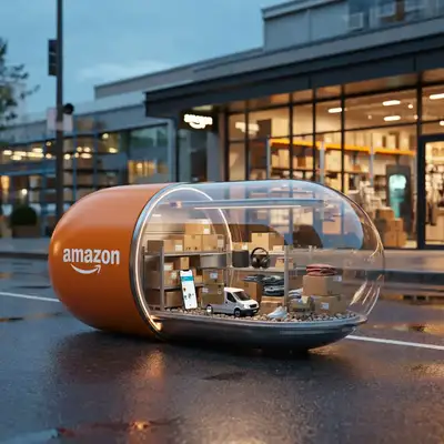 Miniature Tech Empire Ecosystems on Rainy Streets