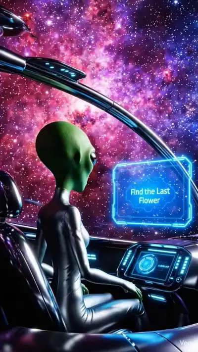 Alien Explorer on a Mysterious Cosmic World