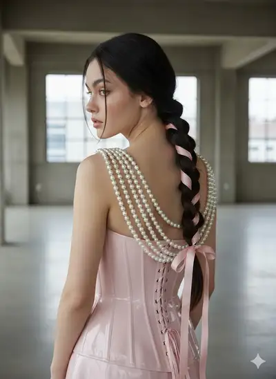Cinematic Corseted Dress Back Shot