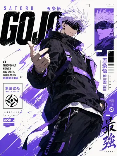 Anime-Streetwear-Poster für jeden Charakter (JSON)