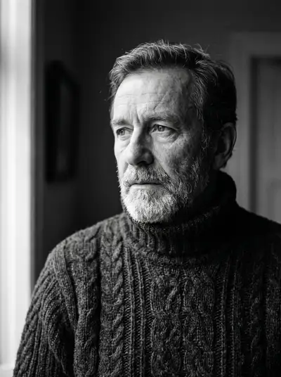 Black and White Turtleneck Portrait Study
