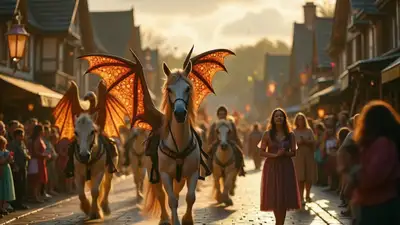 Mythical Creatures Parade in Enchanted Village
