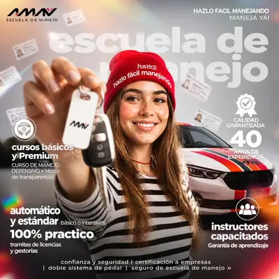 AMAV 自動車教習所のEコマース向けインフォグラフィック広告