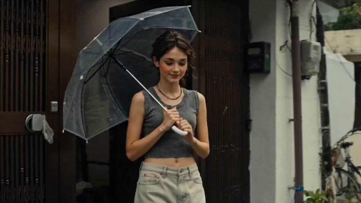 Slice-of-life camcorder video: a rainy-day walk in a Korean alley (Seedance 2.0)