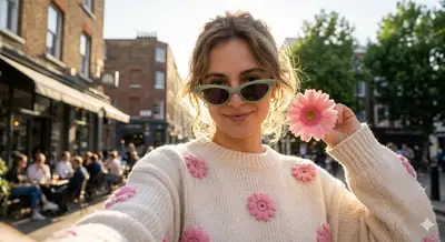 Urban Chic Portrait with Vintage Sunglasses