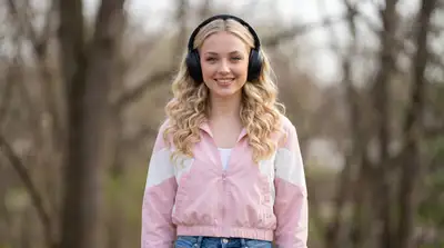 Character Portrait Prompt: Young Woman with Headphones