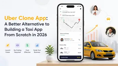 SaaS blog featured image for an Uber clone app article