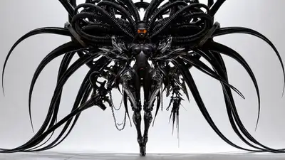 Biomechanisches Cyberpunk-Medusa-Musikvideo