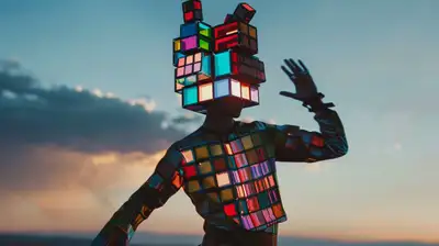 Shaman fait de Rubik's cubes