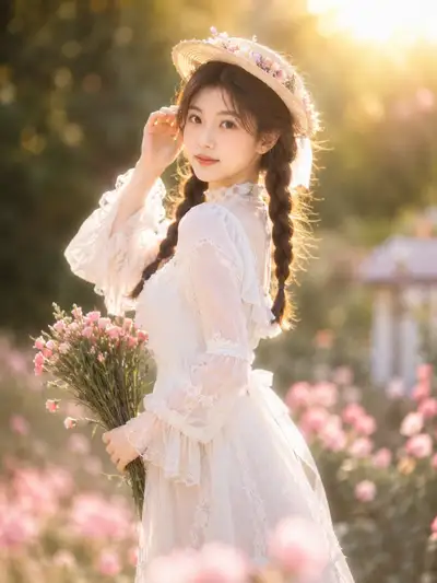 Golden-Hour Garden Portrait Prompt
