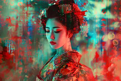 Impressionist Cyber Samurai Art Prompt