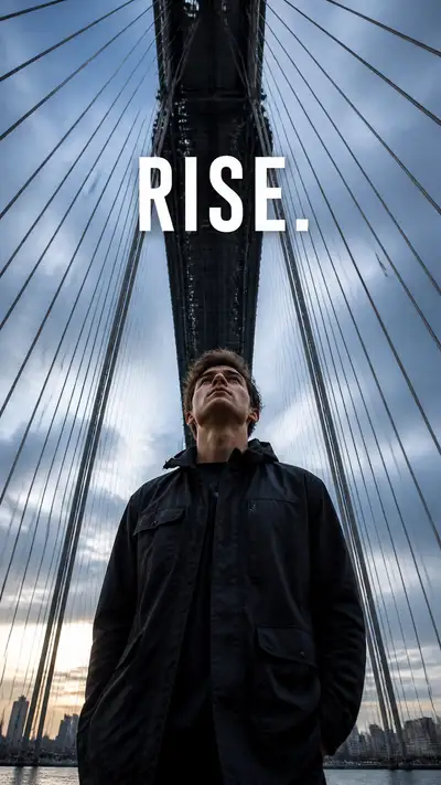 Premium Editorial Campaign: Rise Under Suspension Bridge