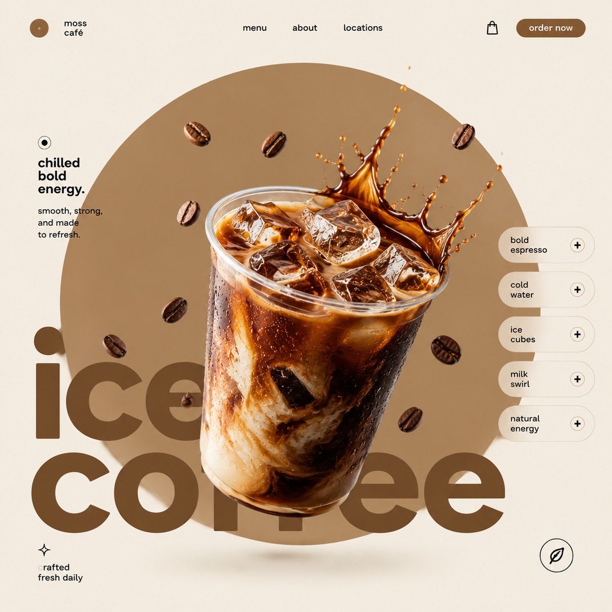 Modern minimalistic aesthetics of food advertising, Swiss-style advertising