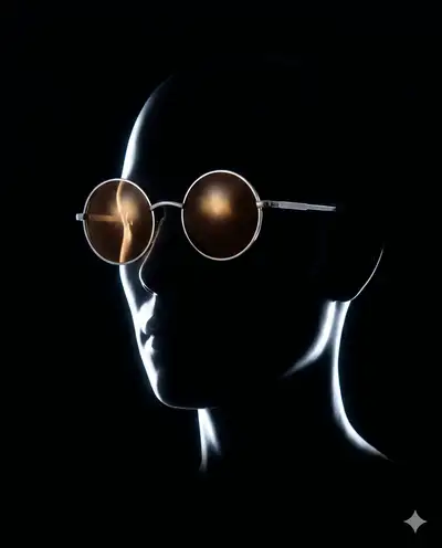 Mysterious Glowing Silhouette Portrait